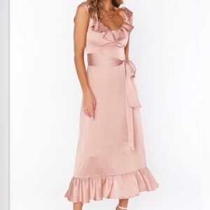 Show Me Your Mumu Midi Dress in Champagne